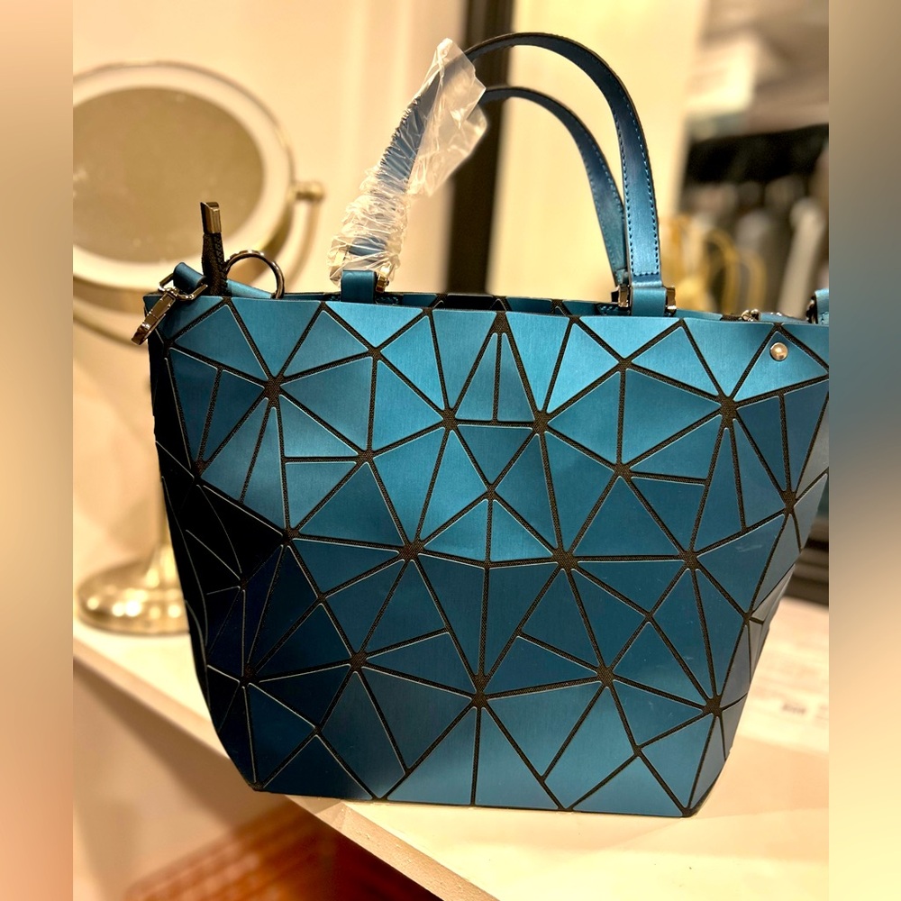 Geometric Blue Tote Bag like BaoBao